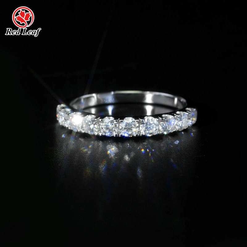 Redleaf 1CT D VVS1 Round Cut 10K 14K 18K White Gold Lab Grown Diamond Ring Custom Lab Created Diamond Rings 1