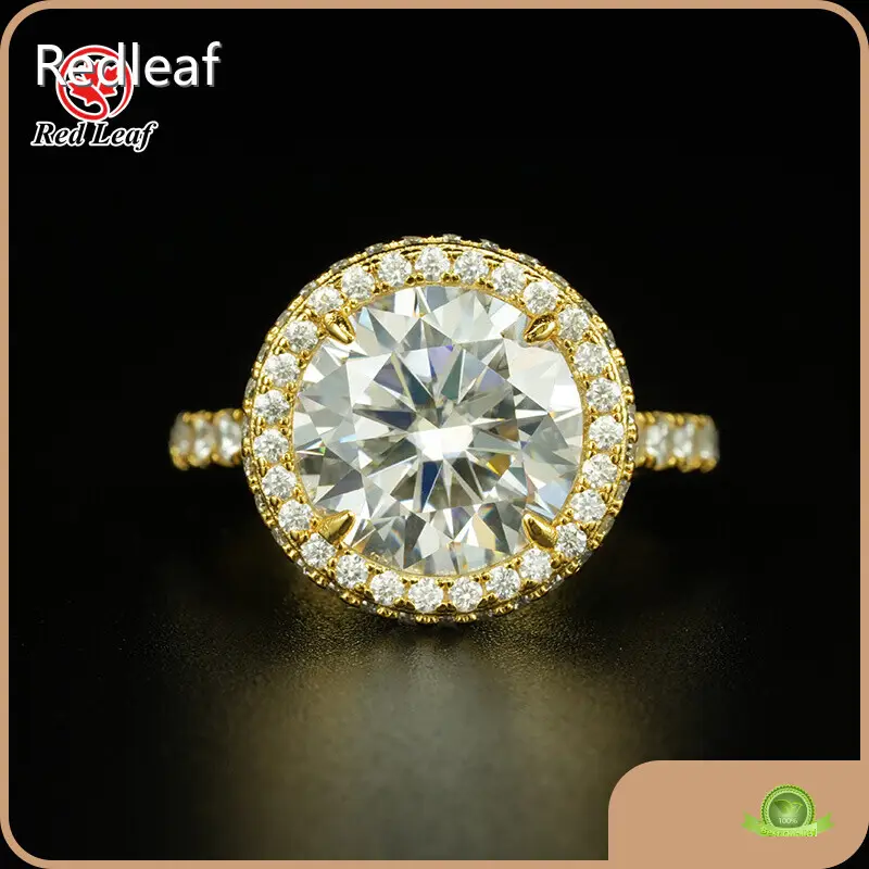 Lab Grown Oval Engagement Rings Round Lab Grown Diamond Ring Wholesale - Redleaf 1