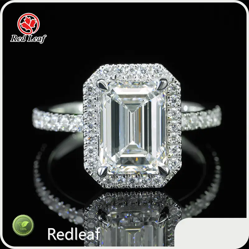 Artificial Diamond Engagement Rings Lab Grown Diamond Jewelry Wholesale - Redleaf 1
