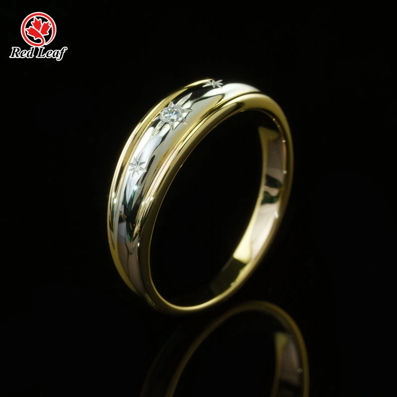 10K 14K Yellow Gold 1CT D VVS1 Round Cut IGI Certified Lab Grown Diamond Ring Factory Made Diamond Rings -Redleaf 1