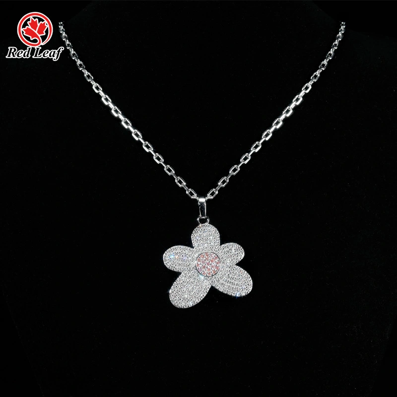 10K 14K 18K White Gold Lab Grown Diamond Necklace IGI Certified Cvd Diamond Jewellery Manufacturers-Redleaf 1