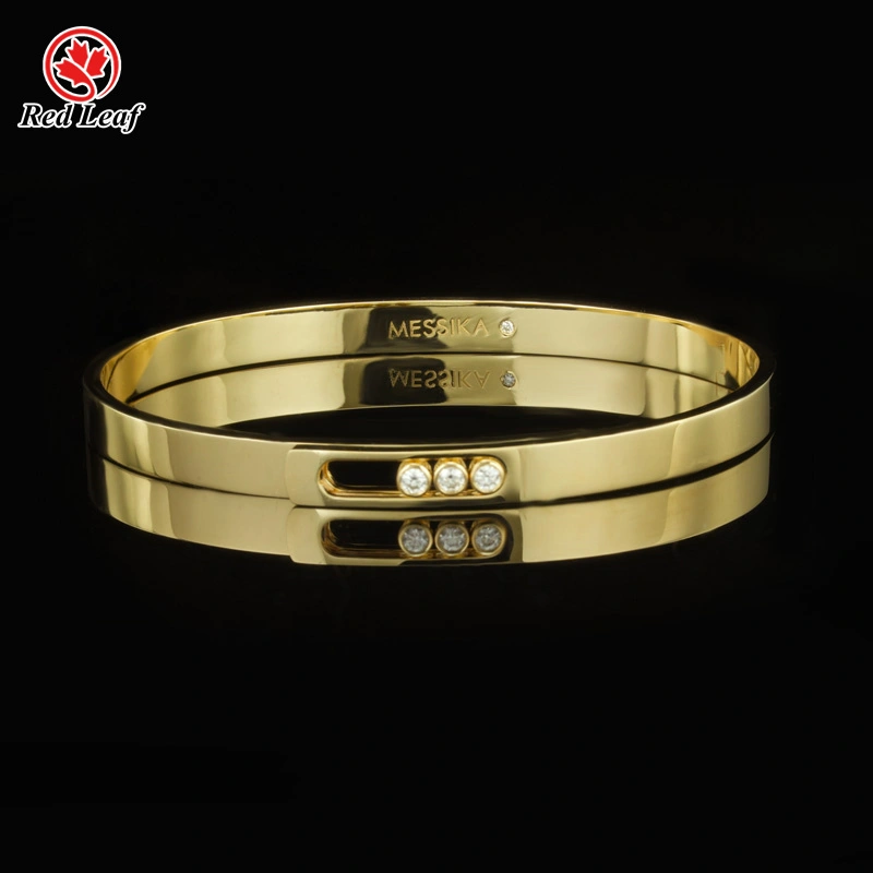 14K 18K Yellow Gold Round Cut 1CT D VVS1 Lab Grown Diamond Bracelet Lab Grown Diamond Jewelry Manufacturers -Redleaf 1