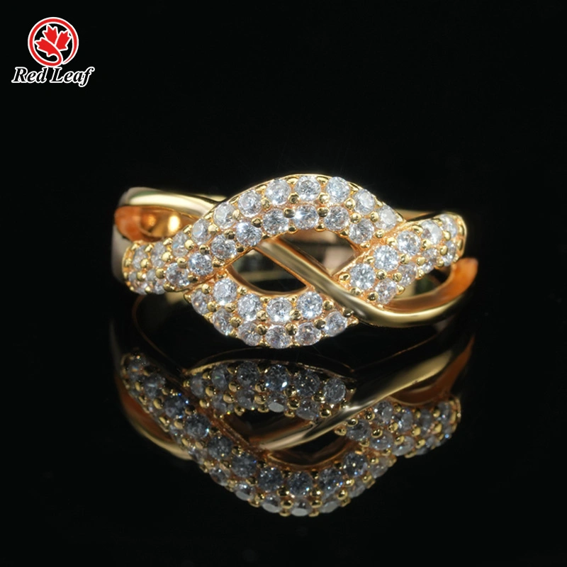 Round Cut 10K 14K 18K Yellow Gold 2.0mm DEF VVS CVD Lab Grown Loose Diamond Engagement Ring-Redleaf 1