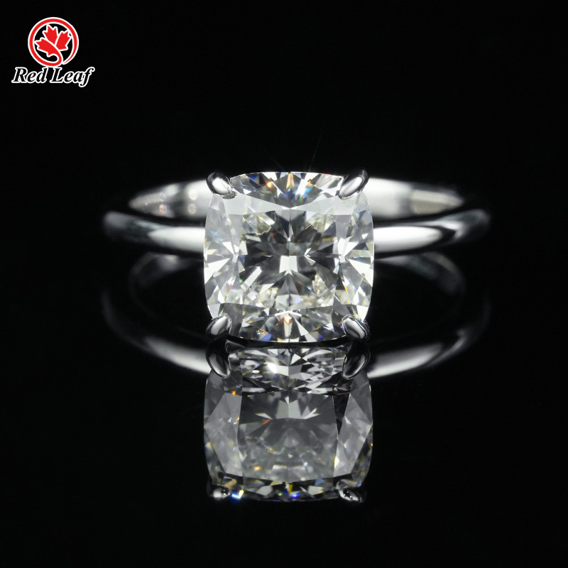 14K White Gold 3CT G VS1 Cushion Cut GIA Certificate Lab Grown Diamond ...