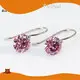 Lab Grown Gemstone Jewelry PT950 Gemstone Earrings Wholesale - Redleaf 1