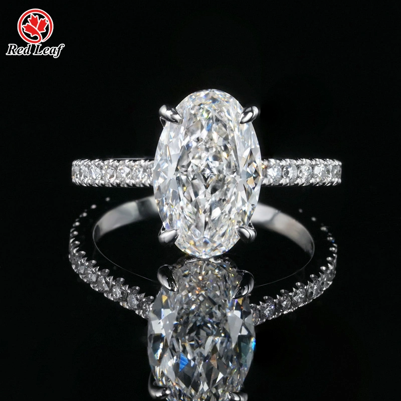 3CT D VVS2 Oval Cut PT950 Lab Grown Engagement Diamond Ring Lab Grown Diamond Jewelry Manufacturers -Redleaf 1