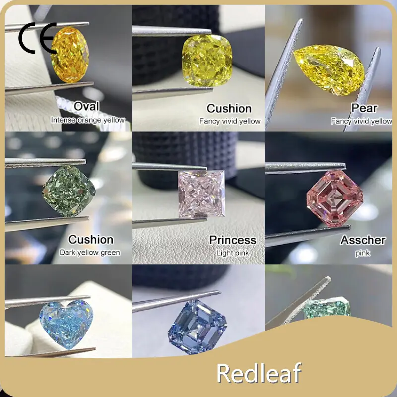 Lab Made Diamonds Pear Color Lab Grown Diamond Wholesale - Redleaf 1