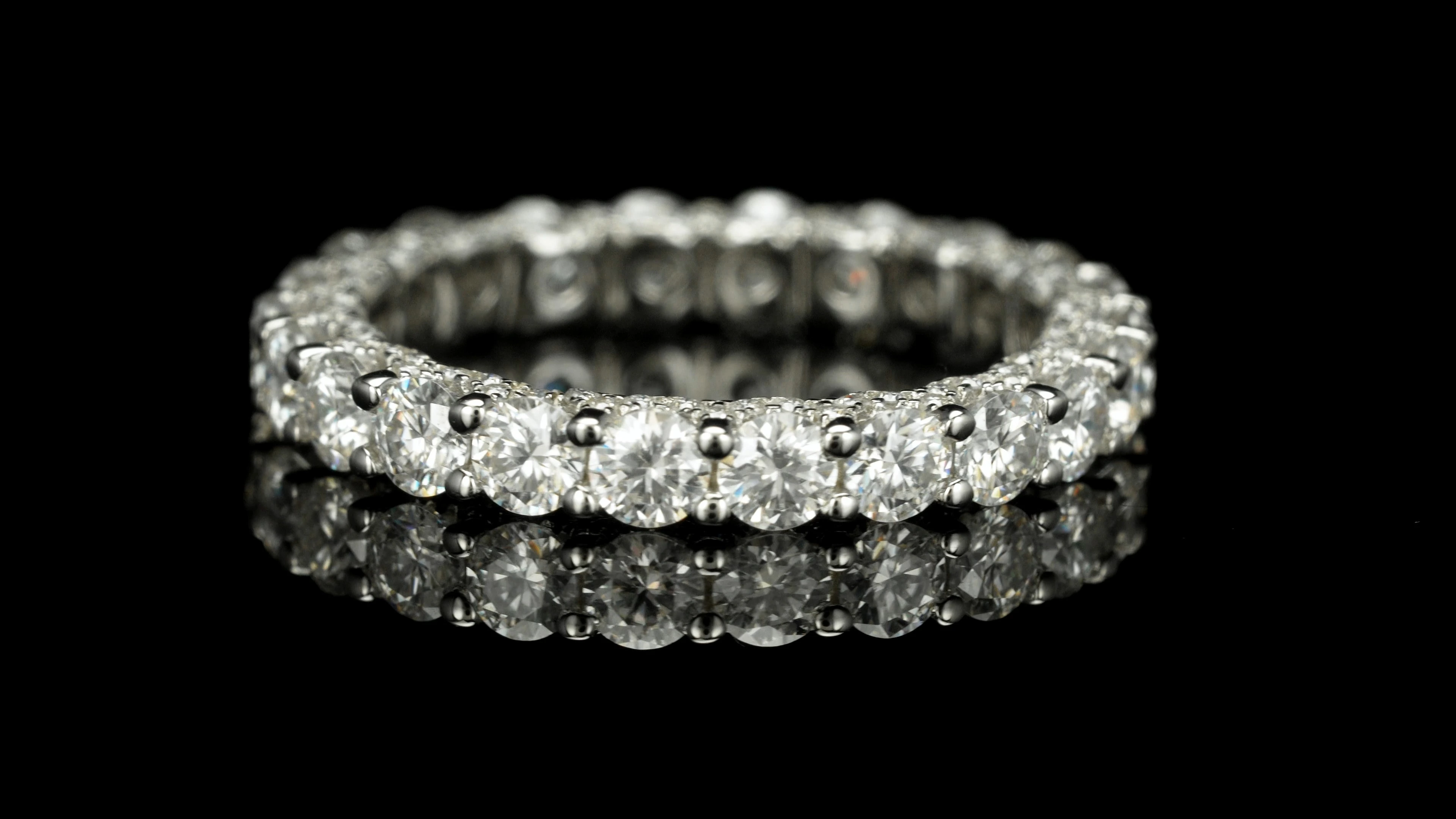 Round Cut 925 Sliver 10K 14K 18K White Gold Lab Grown Wedding Ring IGI Certificate -Redleaf 1