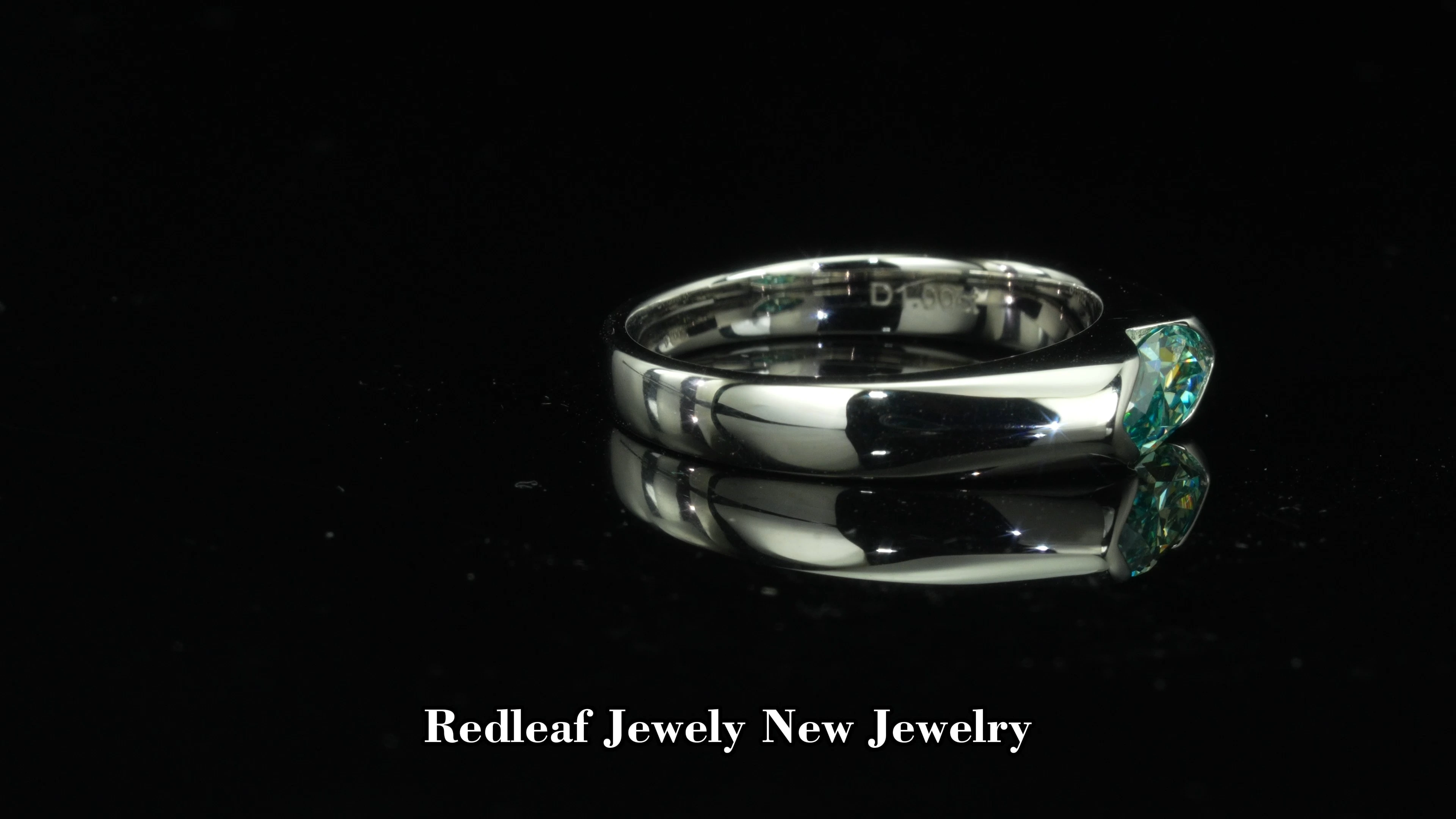 925 Sliver 10K 14K 18K White Gold 1CT Marquise Cut Moissanite Wedding Ring-Redleaf 1