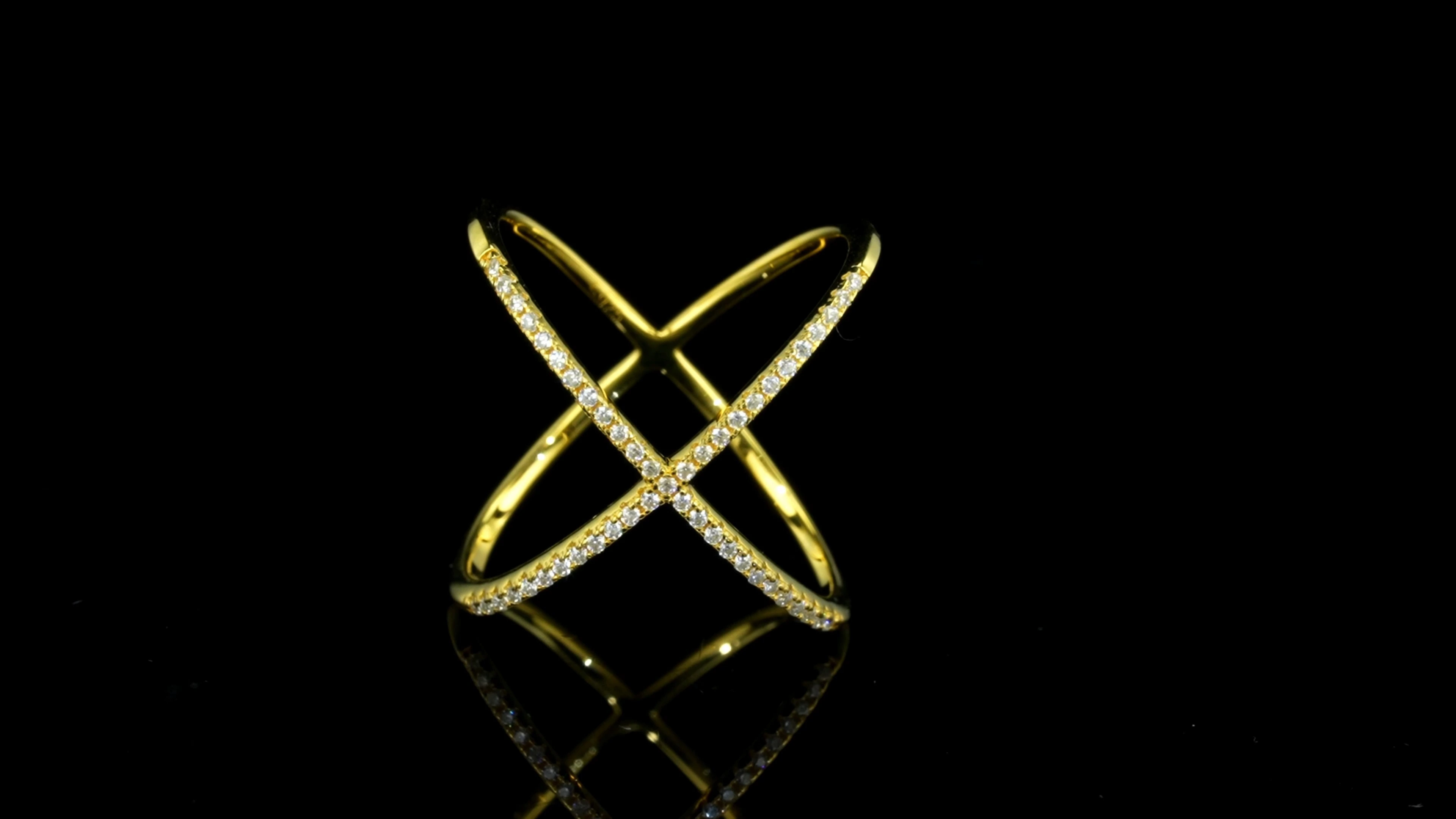 Anillo de moissanita de corte redondo para mujer en plata 925 de 10, 14 y 18 quilates (oro amarillo) - Redleaf 1