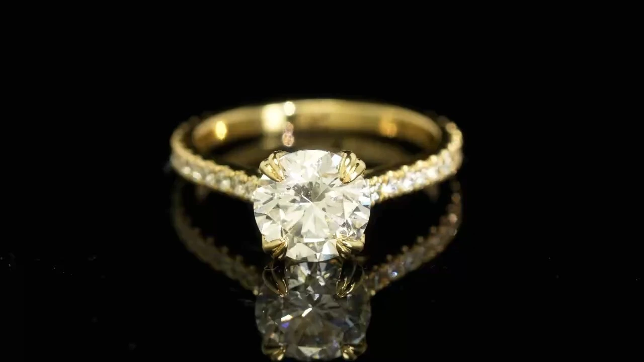 Redleaf Custom 2CT D VS1 Round Cut 14K Gold Lab Grown Diamond Engagement Wedding Ring Luxury Ring IGI Report 1