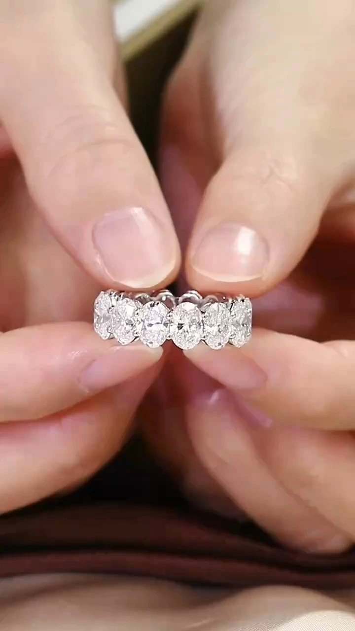 Redleaf 10K 14K 18K Gold Oval Cut Engagement Ring 5*7mm DEF VVS Custom Lab Grown Diamond Wedding Ring 1