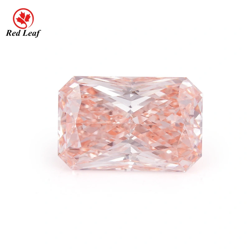 Redleaf IGI Certified Lab Grown Diamond Radiant Cut Pink Color with IGI Certificate  for Jewelry Making 1