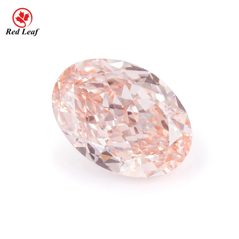 Redleaf Lab Grown Diamond Pink Color Oval Cut with IGI Certificate for Jewelry Making 1