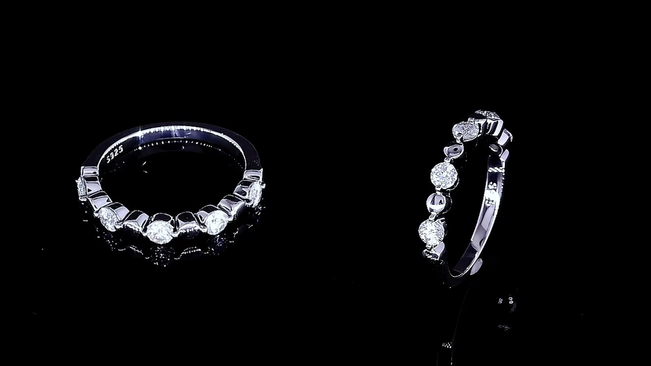 Anillo de compromiso para mujer Redleaf, estilo clásico, moissanita, plata 925, talla brillante redonda. 1
