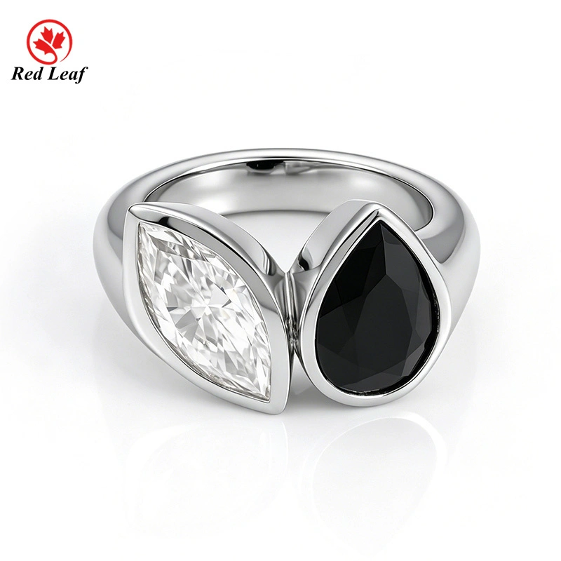 Redleaf Luxury Engagement Moissanite Diamond Ring Marquise Cut 925 Silver for Women 1
