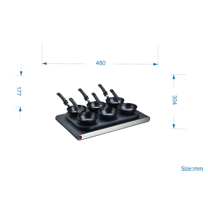 صانعة الفطائر الكهربائية KINBO KB-8026W مع مؤشر ضوئي لمفتاح هزاز للاستخدام الداخلي 4