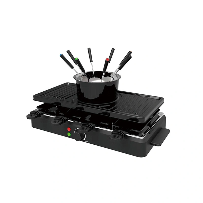 KINBO KB-88Q11F Griglia elettrica interna per 8 persone con termostato e set per fonduta 1