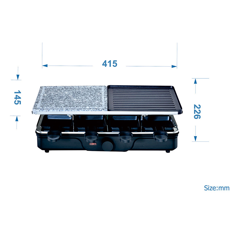 KINBO KB-88Q9 Tischgrill KB-88Q9 mit einstellbarem Thermostat-Kunststoffknopf 2