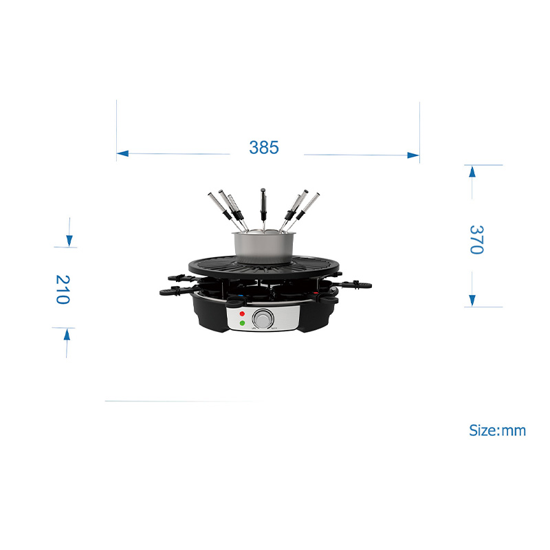 KINBO KB-8018-F Elektrischer Pfannkuchenmacher mit Fondue 3