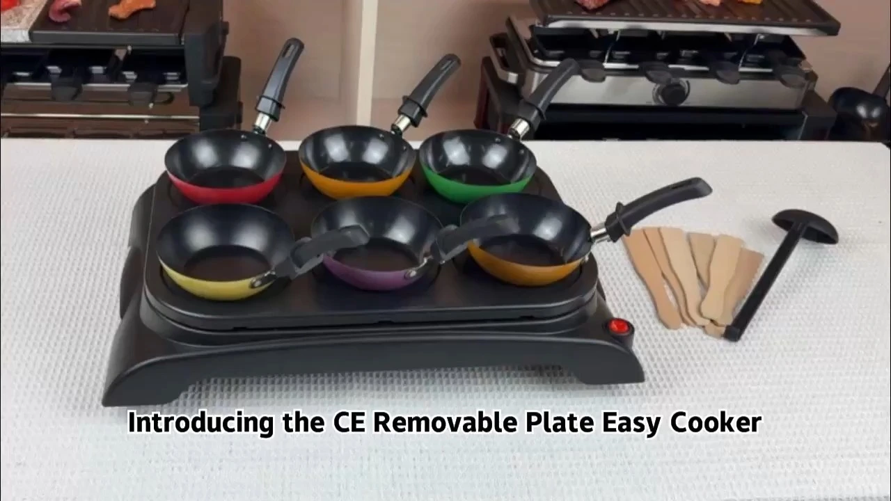 Kinbo KB-8002W Griddle électrique aux crêpes avec 6 poêles et 6 woks 1