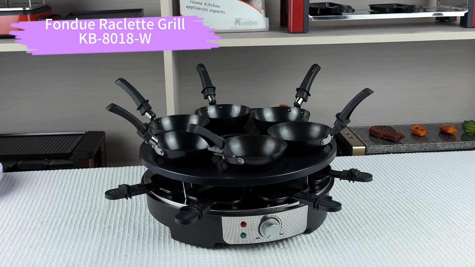 KINBO KB-8018-F Elektrischer Pfannkuchenmacher mit Fondue 1