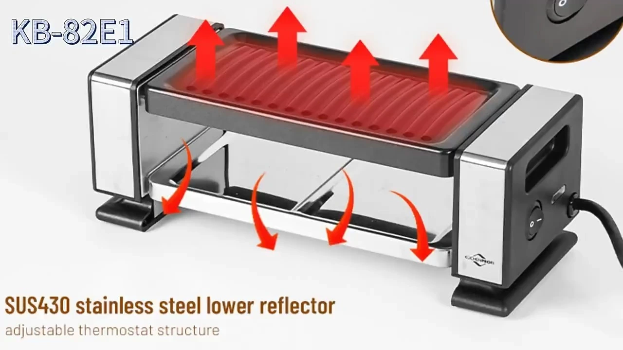 KINBO KB-82E1 Table Grill KB-82E1 With Non Stick Coat Plate Mini Two Person Grill Indoor Use 1