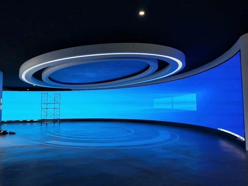 Customized P3.91 P4 P4.81 Curved LED Screen Connection Indoor Small Pixel Pitch Curved LED Video Wall Screen 1