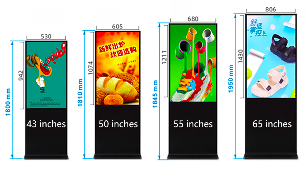 Floor Standing 43 Inch Android Video LCD 9