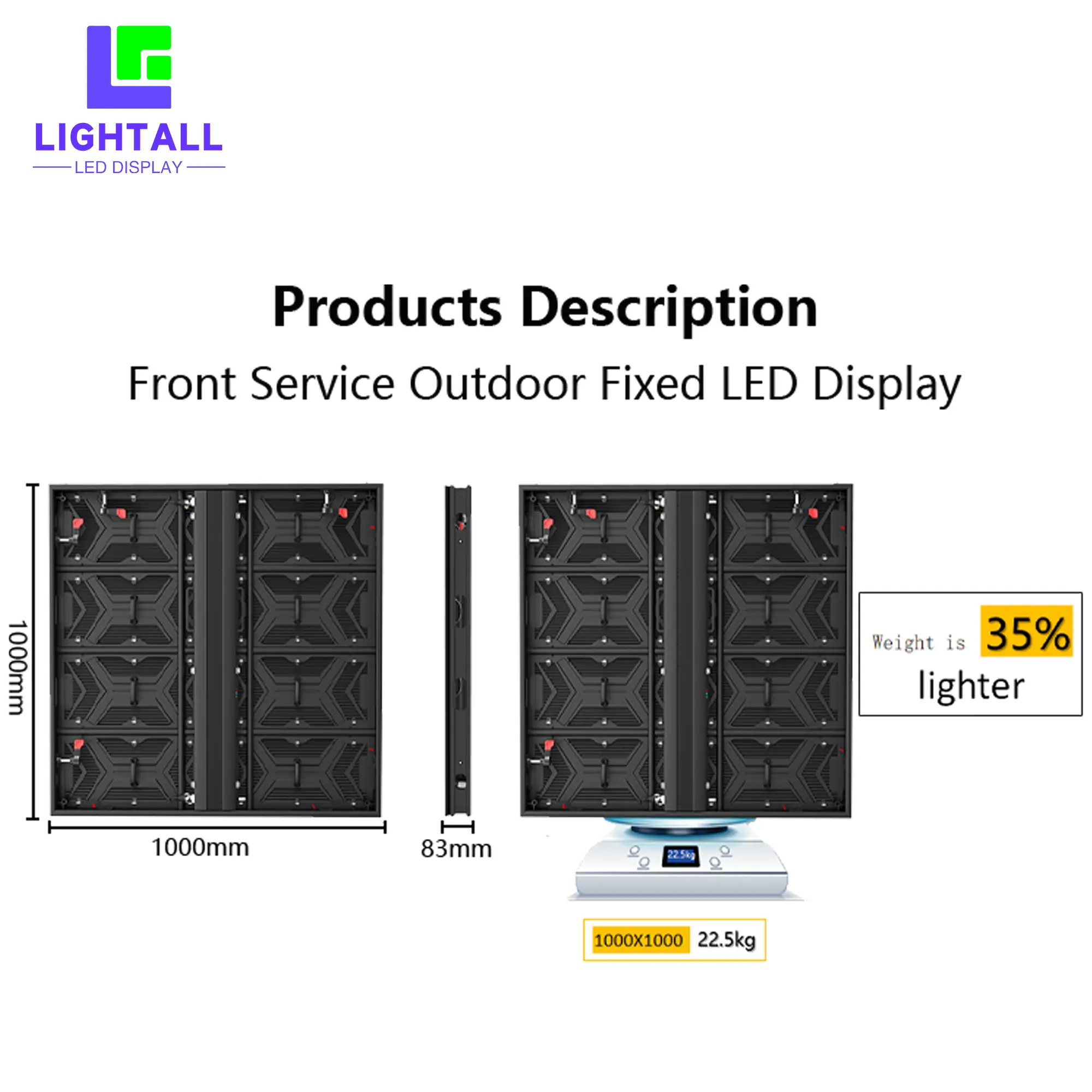 Led Display Screen for Advertising Outdoor Price Outdoor Fixing Wholesale - LIGHTALL 2