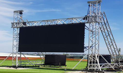 La pantalla LED grande al aire libre de Nueva Zelanda está en construcción 1