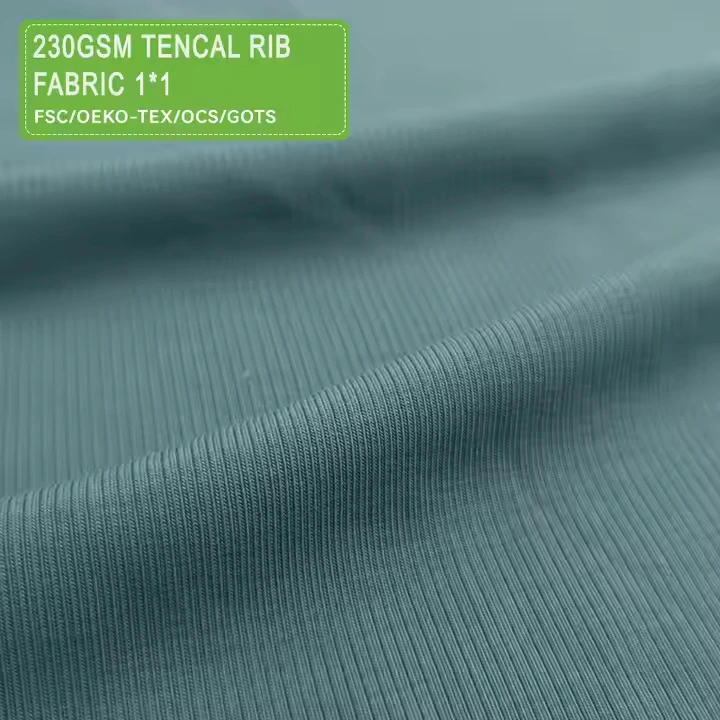Single Jersey 230gsm Rib 1*1 Lyocell Spandex Stretch 1