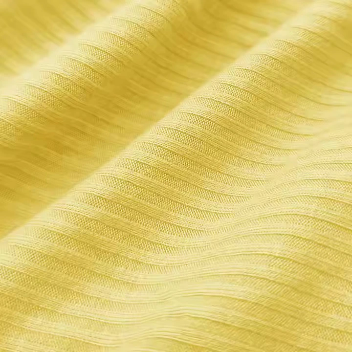 Knitted Colored Fabric 3x3 Rib Rayon for  Baby Cloth 1