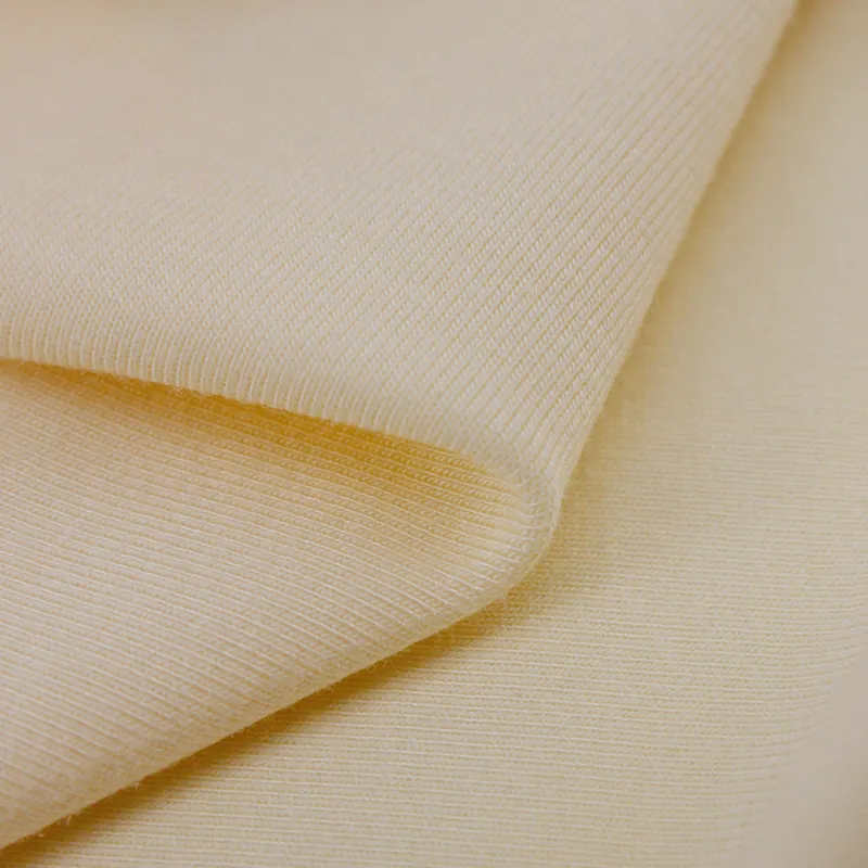 Innovative Plant-Based Bamboo Lyocell Spandex  Cross Rib Fabric - 4-Way Stretch Antibacterial for Dresses, Loungewear & Gym Wear 1