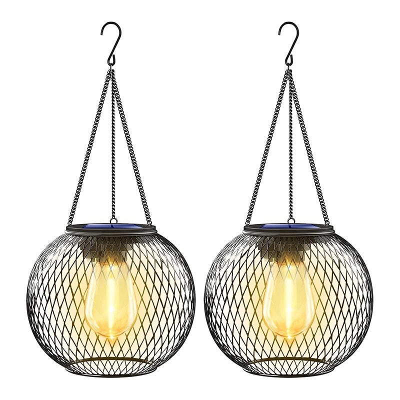 IP65 waterproof Metal solar garden chandelier (black) SZ-22012 1