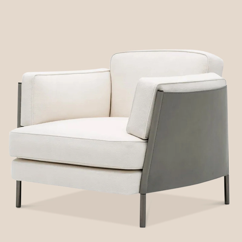 Shelley Lounge Sair Fabric Lanter Saddle din piele fotoli 1