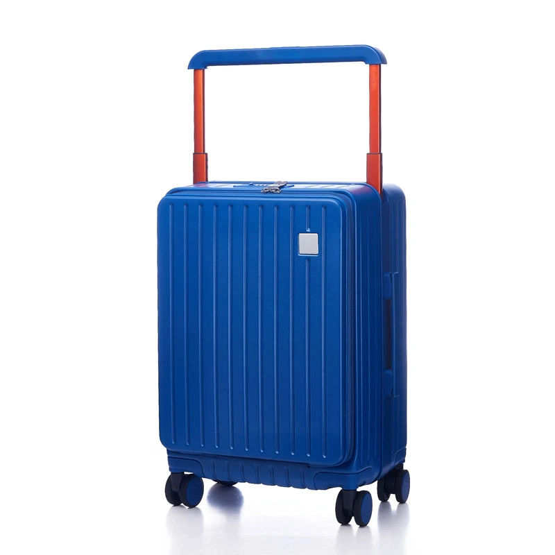 FEISITE TSA Lock Front Opening Suitcase with Aluminum Wide Trolley FL033 1