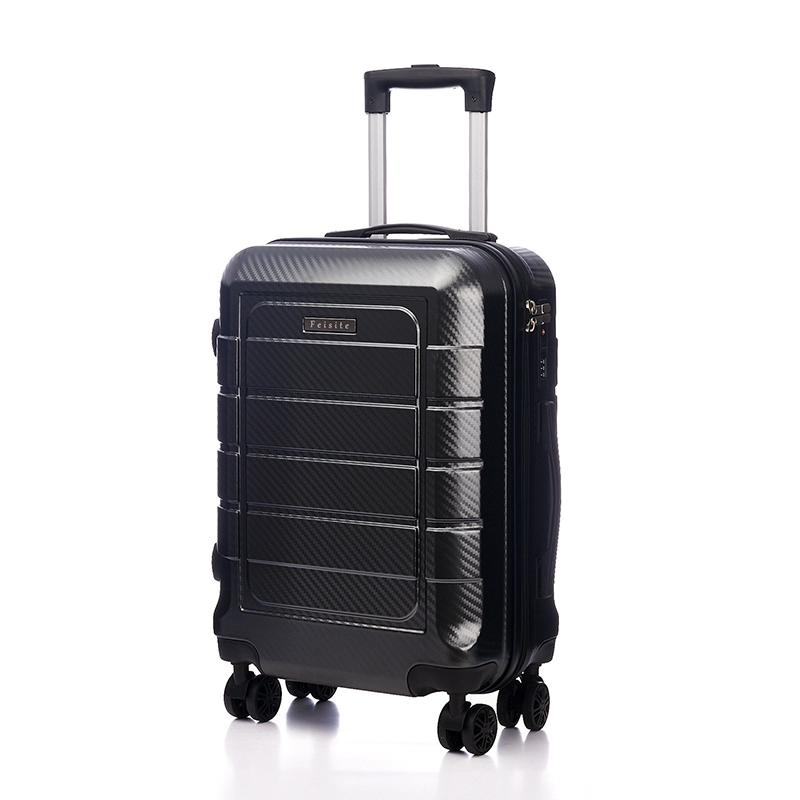 FEISITE ABS/PC Trolley Luggage Carbon fiber texture with Spinner Wheels LG007 1