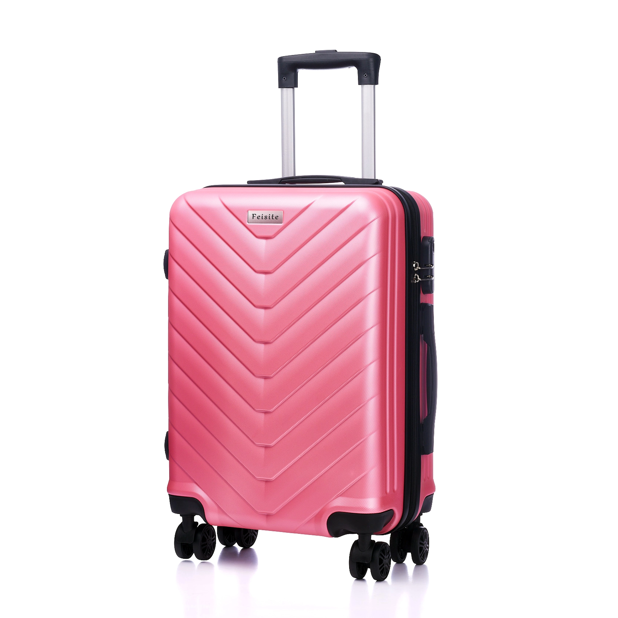 FEISITE Wholesale ABS PC Zipper Luggage 20/24/28 Inch OEM Hardside Spinner Suitcase LG002 1