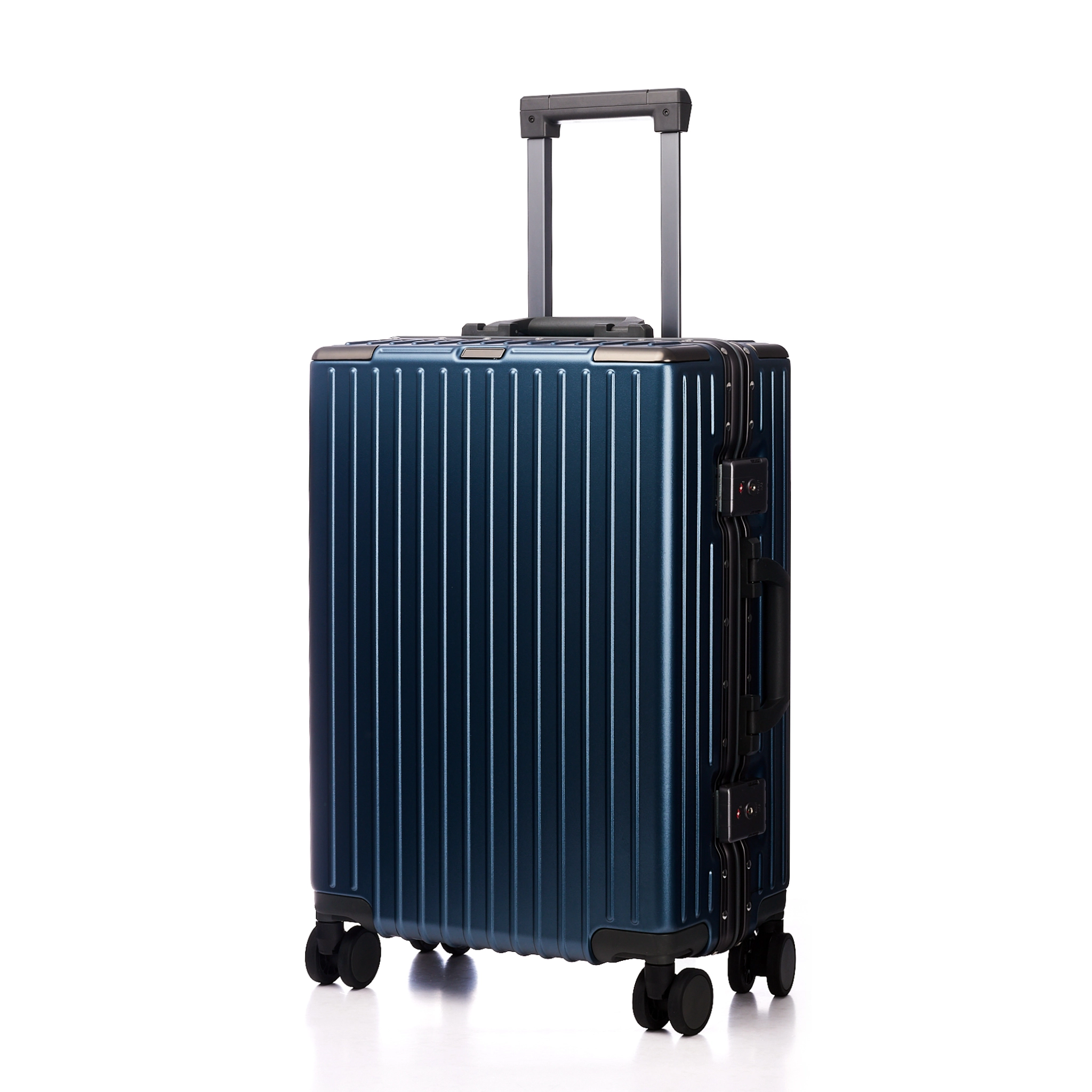 FEISITE OEM/ODM Top Aluminum Frame Suitcase Supplier PC Luggage with Cup Holder 1