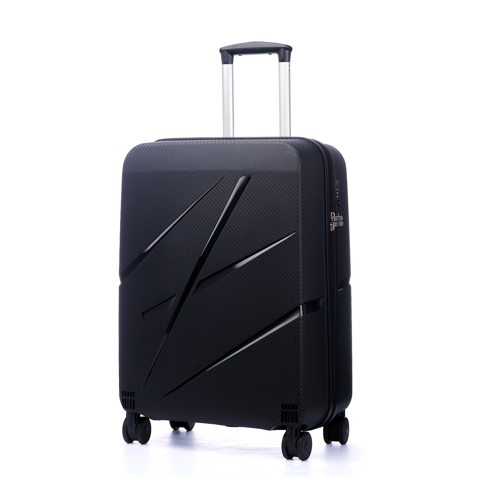 FEISITE Durable PP Hard Shell Luggage with Carbon Fiber Design | OEM/ODM Customizable Suitcase 1