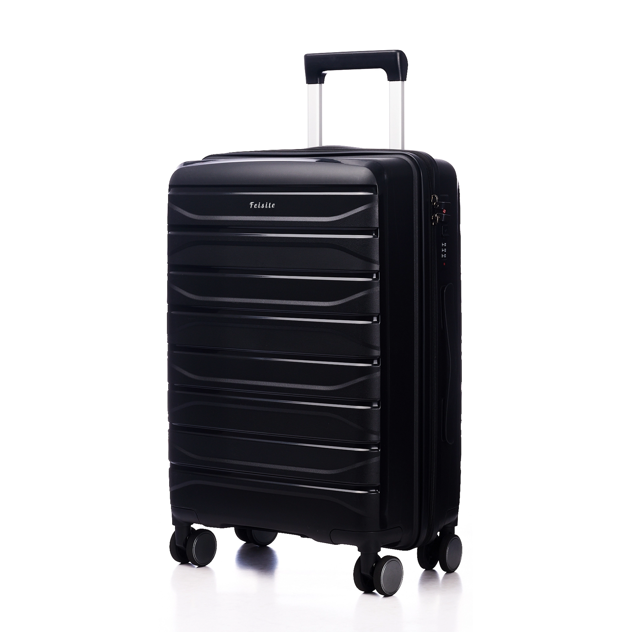 FEISITE OEM/ODM Horizontal Stripe PP Luggage with Spinner Wheels PP005 1