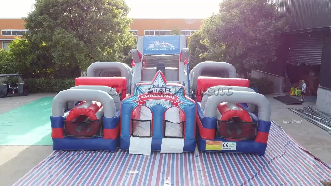 All Star Challenge Giant Commercial Inflatable Obstacle Course for Kids Adult GMY Inflatables 1