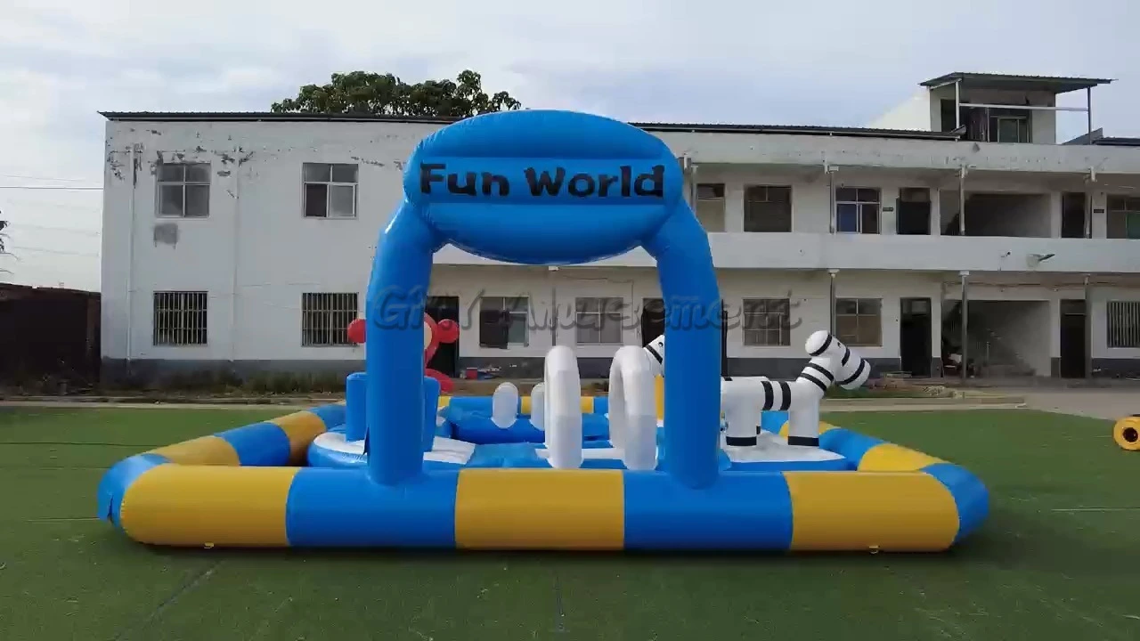 Floating Sea Obstacle Course Challenge Inflatable Water Park GMY Inflatables 1