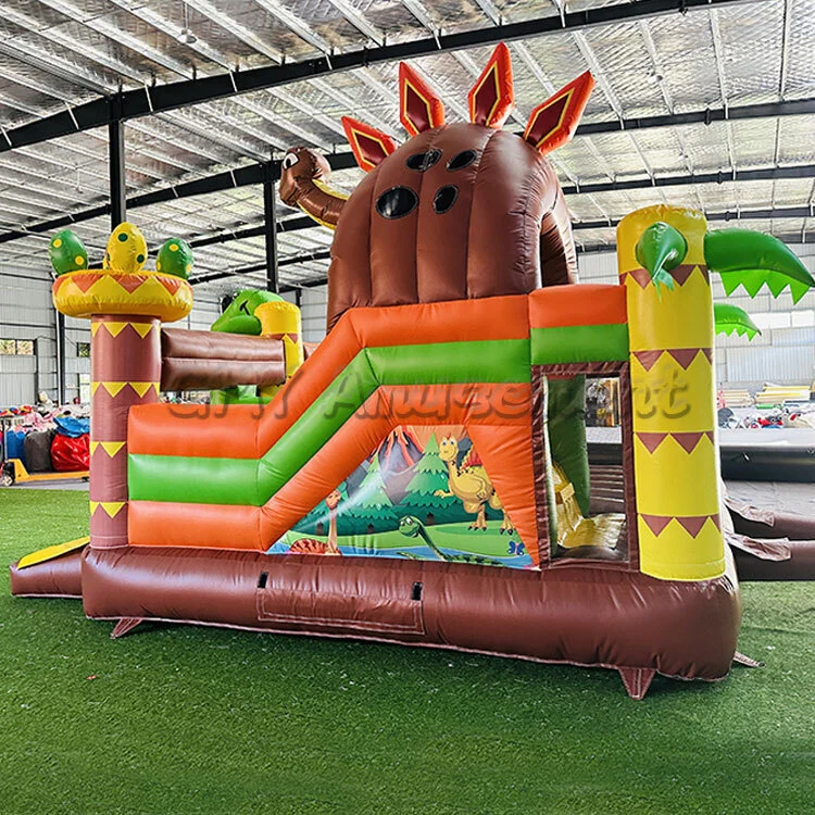 Dinosaur bounce house jumping combo inflatable castle with slide GMY Inflatables 1