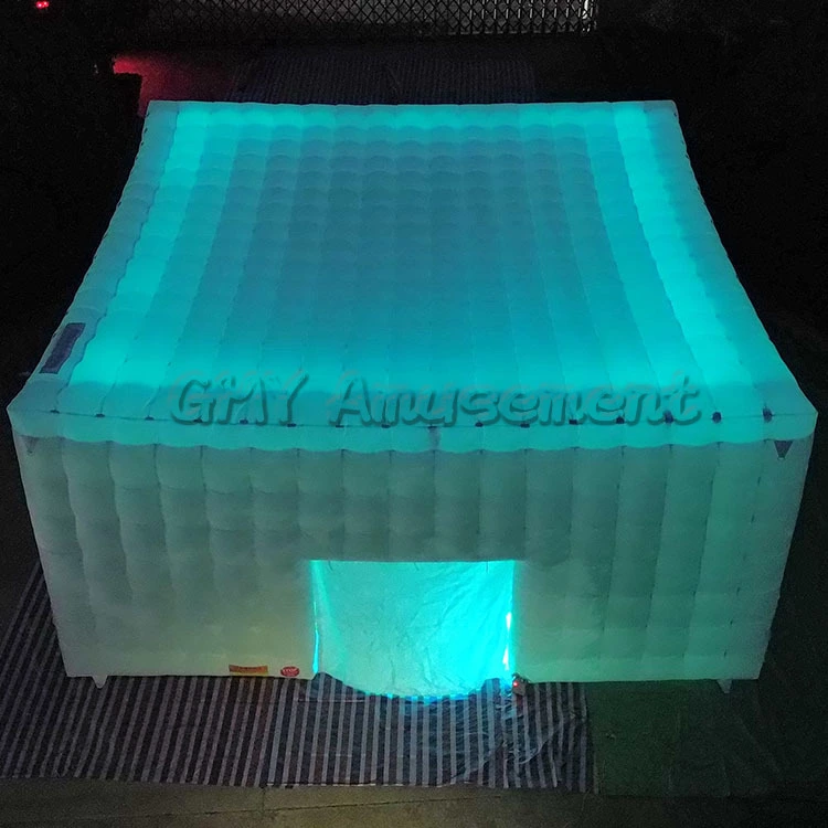 8X8 Blow Up Party Events Giant All White Inflatable Tent With Colorful Light GMY Inflatables 1