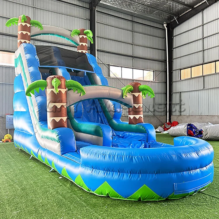 Kids Adults Palm Tree Waterslide Commercial Inflatable Water Slide GMY Inflatables 1