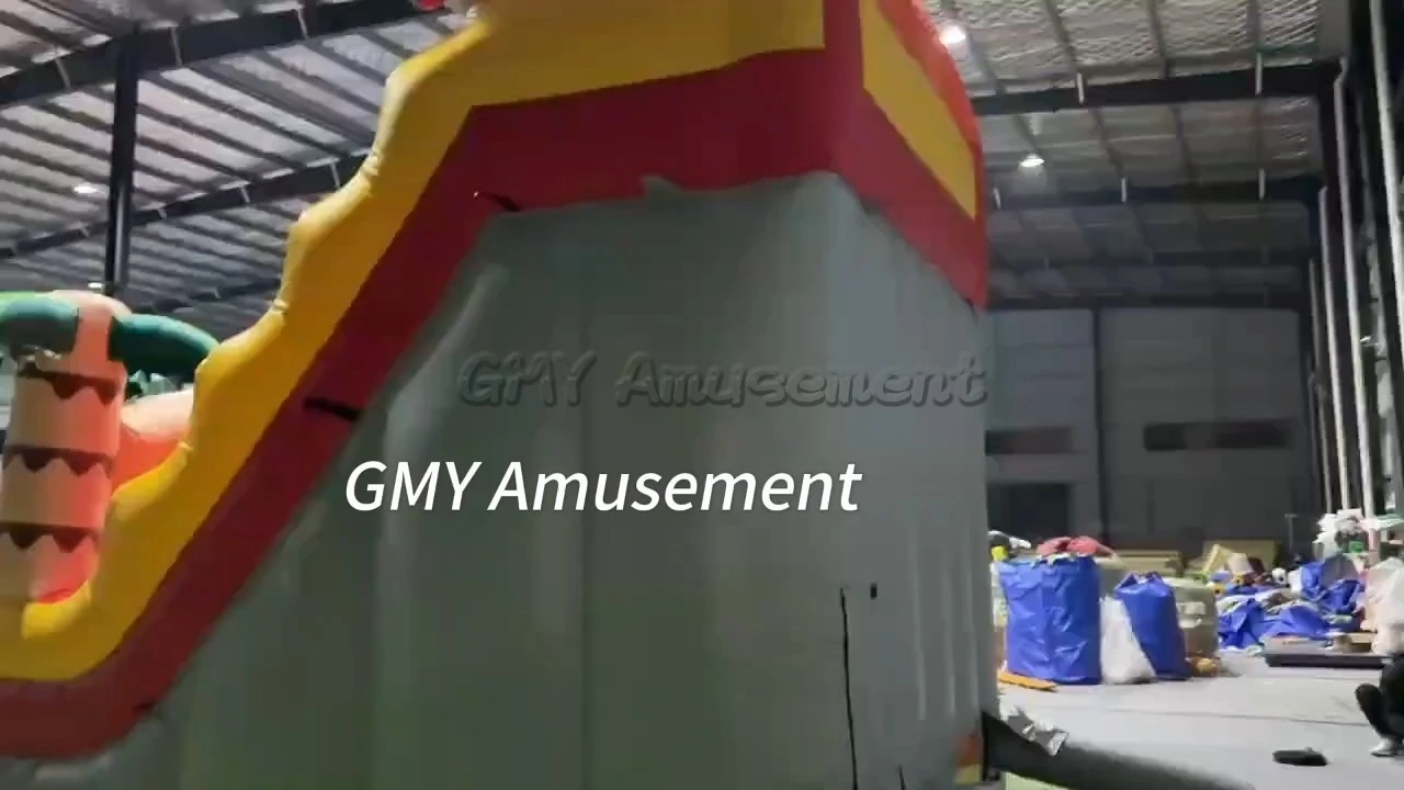 T-Rex Dino Waterslide Dinosaur Inflatable Water Park Slide Pool For Kids GMY Inflatables 1