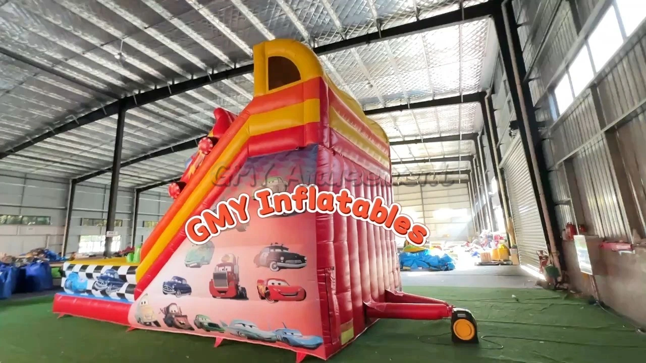 Blow Up Dmuchany Zamek Castillo Inflable Toboganes Tobogan Dry Race The Cars Inflatable Slide GMY Inflatables 1