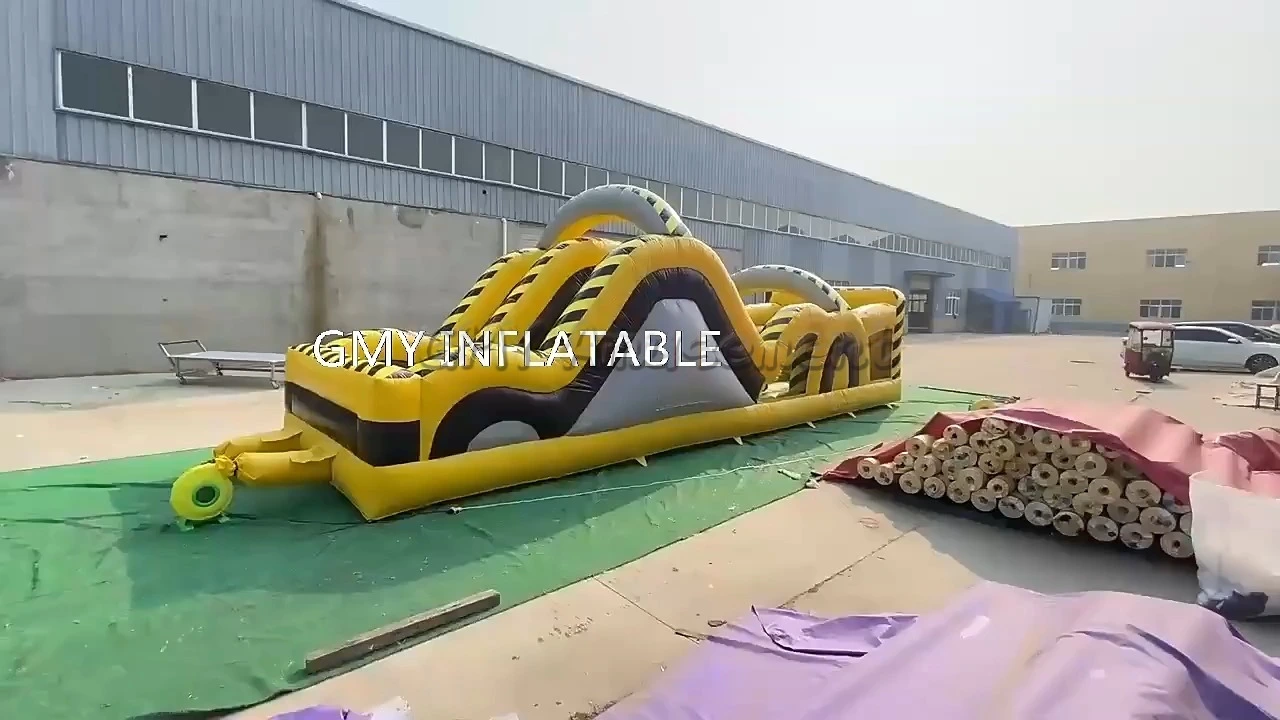 Yellow Kids Challenge Inflable Para Ninos Inflatable Obstacles Race GMY Inflatables 1